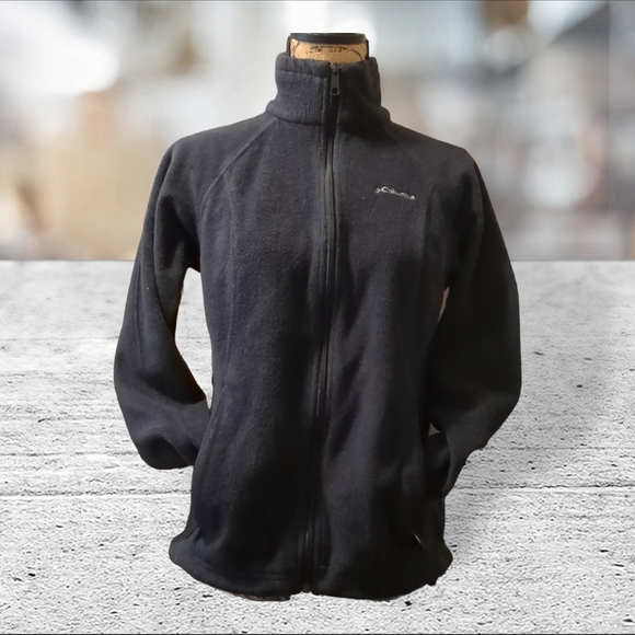 Columbia black zippered fleece jacket size M - Picture 8 of 15